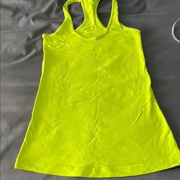Cool Racerback Split Pea? Yellow Racerback Tank Top - Picture 4 of 4